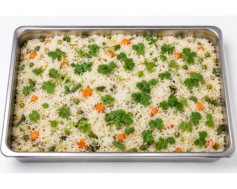Vegetable Pulao, cooked by BotKitchen